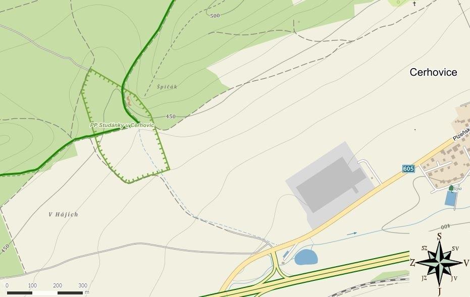Obr. 1: Orientační mapa území (vlastní zpracování dle www.mapy.cz, s.r.o., 2015). 2.3.