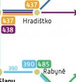 trase Smíchovské nádraží Štěchovice Chotilsko Sedlčany, odkudd budou vybrané spoje pokračovat dále mimo systém PID do Milevska.