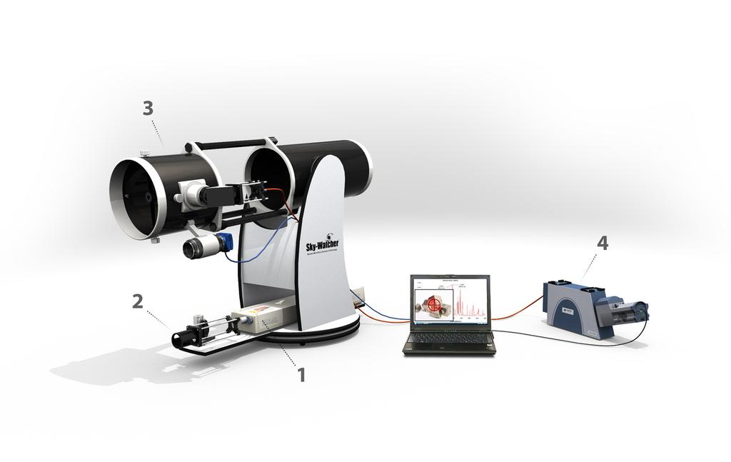 2.3. Počáteční fáze vývoje a testování Úprava sbìrné optiky Herschelovo uspořádání bylo nahrazeno obvyklejší Newtonovou konfigurací s parabolickým primárním zrcadlem a rovinným sekundárním zrcadlem