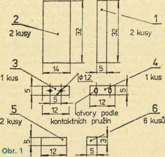 Z konektoru uřízneme část dlouhou 12 mm, odstraníme výstupek a okénka uzavřeme dílem 4 z polystyrénu o tl.