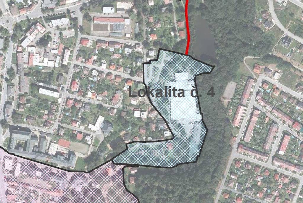 Lokalita č. 4 veřejná prostranství v areálu sportovišť Kotlina a jeho okolí Lokalita je ohraničena od křižovatky u Sv.