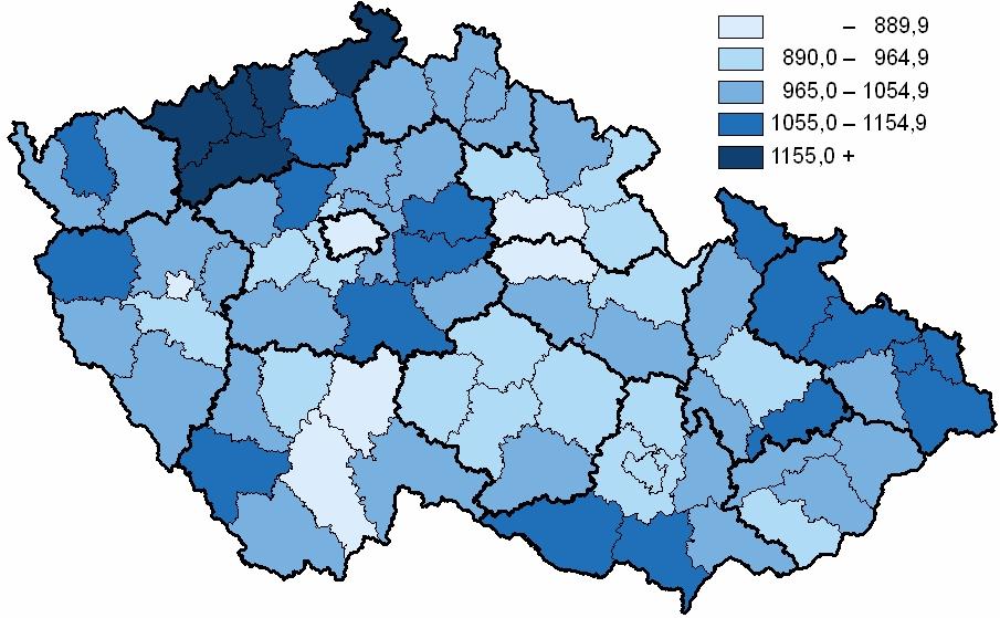 6. Standardizovaná úmrtnost mužů (na 100 000 osob)