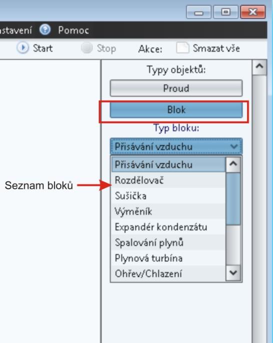 2.2 Vytvoření nového technologického schématu Po spuštění programu je kreslicí plocha vždy prázdná. Proto se ihned může začít s vytvářením schématu.