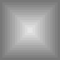 Oko není objektivní přístroj Zvýrazňování kontrastu I: Každý čtverec má stejnou barvu po celé své ploše,
