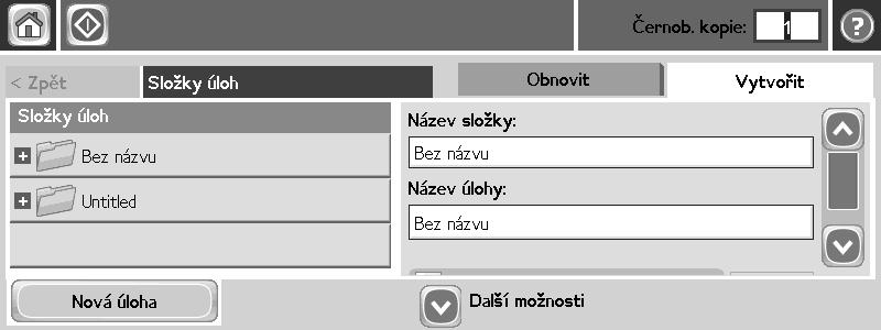 123 Uložení úlohy kopírování Předlohu umístěte lícem nahoru do podavače dokumentů nebo lícem dolů na skleněnou plochu.