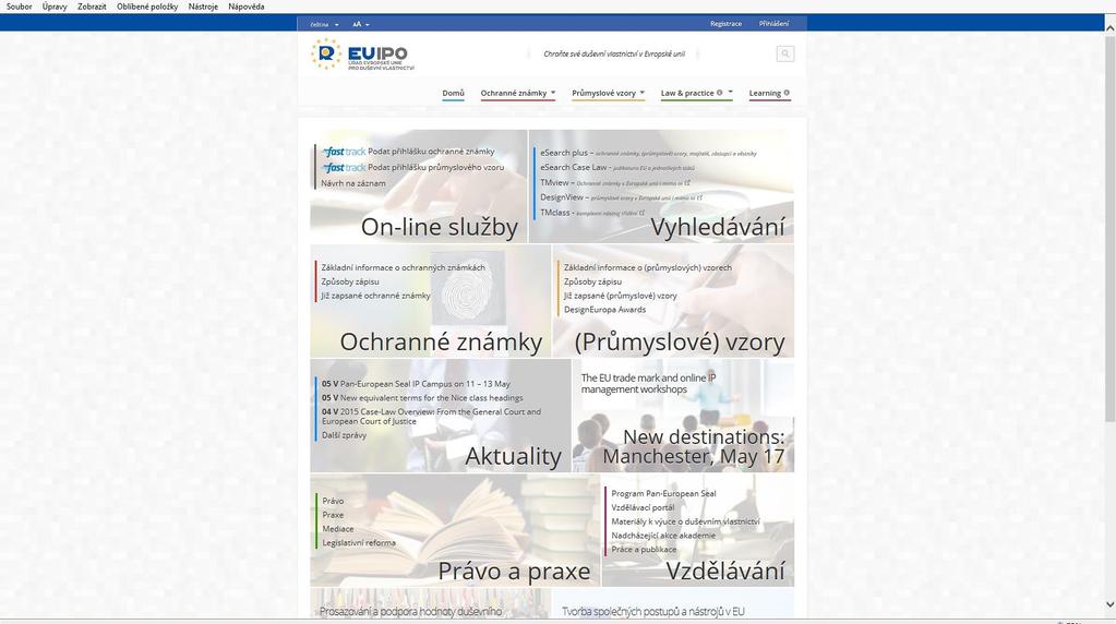 Rešerše průmyslových vzorů Databáze esearch plus EUIPO https://euipo.