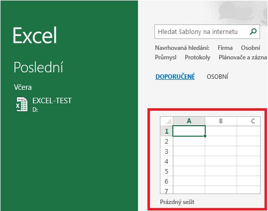 Kapitola: 1) Spuštění Excelu 1) Spuštění Excelu Budete vytvářet fiktivní tabulku prodejů (voleno záměrně ať si vyzkoušíte nejzákladnější činnosti) Nejprve
