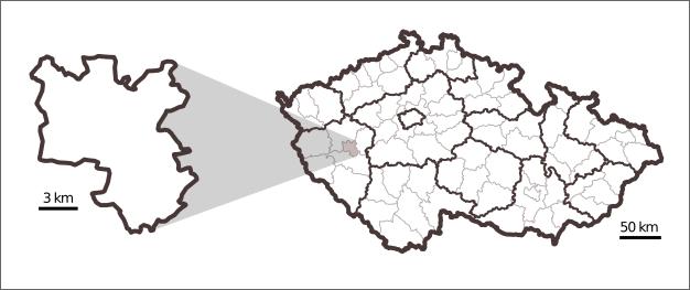 PRAKTICKÁ ČÁST 4 CHARAKTERISTIKA ZÁJMOVÉ OBLASTI Charakteristikou okresu Plzeň-město se zabývá ČSÚ (2015). Okres Plzeň-město leží přibližně uprostřed Plzeňského kraje (Obr. 1).