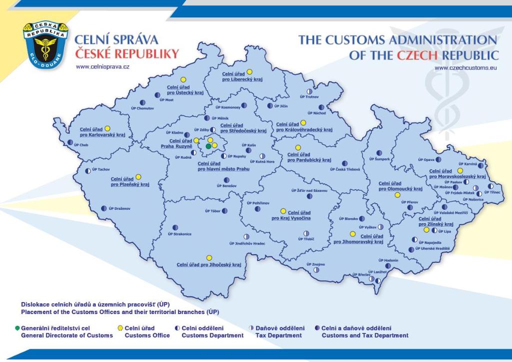 viz grafické znázornění obrázek č. 1. Působnost Celní správy ČR (dále jen CS ) je celostátní.