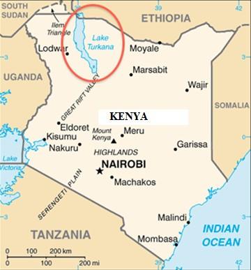 Jezero Turkana (Rudolfovo jezero) africké pouštní jezero, výskyt sopek Tab. 5. Charakteristika Jezera Turkana (zdroj: wldb.ilec.or.jp, 2010).