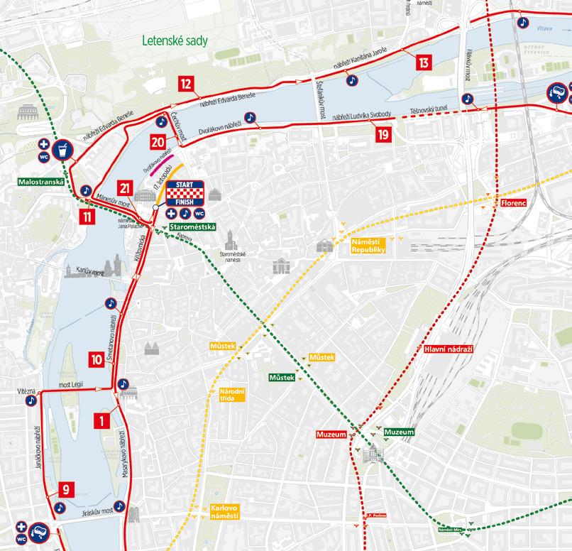 TRASA ZÁVODU na území Prahy 1 Předem se omlouváme za dopravní komplikace spojené s konáním Sportisimo 1/2Maratonu Praha.