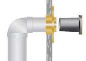 pro průchozí trubku nebo kabel Otvor pro průchozí trubku nebo kabel se vyřízne nebo upraví ostrým