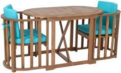 stůl, 60 x 60 cm, v. 70 cm, 2x sklápěcí židli, š/v/h: 48 x 84 x 53 cm. (22388301) *7.