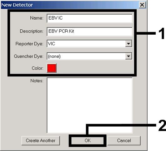 none Tyto detektory vytvoříte tak, že vyberete v položce Detector Manager vlevo dole lokalizovanou volbu File a následně volbu New. Obr. 4: Vytvoření EBV specifického detektoru (Detector Manager).