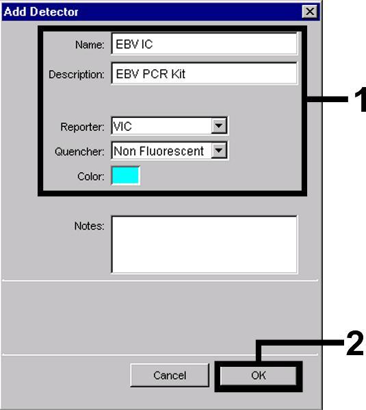 TM IC) VIC Non Fluorescent Tyto detektory vytvoříte tak, že vyberete v položce Detector Manager vlevo dole lokalizovanou volbu New. Obr. 17: Vytvoření EBV specifického detektoru (Detector Manager).