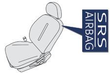 Bezpečnost Boční airbagy Aktivace Každý hlavový airbag se rozvine současně s bočním nafukovacím vakem na příslušné straně v případě prudkého bočního nárazu, směřujícího do celé nebo do části detekční