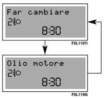 OPOTŘEBENÝ MOTOROVÝ OLEJ (verze Multijet) Zobrazení na displeji Kontrolka ve sdruženém přístroji Tato kontrolka začne blikat a na displeji bude zobrazeno příslušné hlášení v případě, že systém zjistí