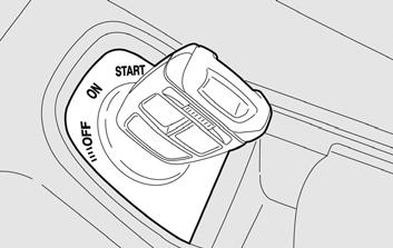 SPÍNACÍ SKŘÍŇKA Klíč lze otočit do tří různých poloh: OFF: vypnutý motor, klíč lze vytáhnout, zamknuté řízení. Některá elektrická zařízení (např. autorádio, elektrické ovládání oken, atd.