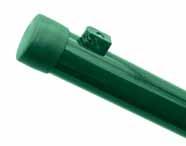 drátu SLOUPEK Zn + PVC zelená plastová čepička součástí sloupku je zelená příchytka napínacího drátu barva zelená * součástí sloupku není příchytka napínacího drátu Vzpěry ke kulatým sloupkům IDEAL