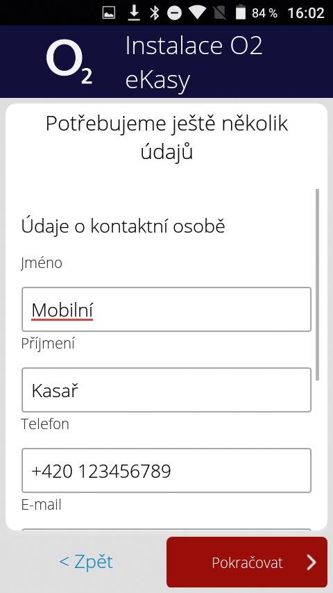 5. Dále vyplníme své IČO. 6. V dalším kroku doplníme základní údaje o společnosti a pokračujeme dále jedná se o Název společnosti, IČO, DIČ a údaje o Adrese sídla společnosti. 7.