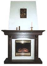 1100 mm, hĺbka rohu 750 mm, výška s komínom - 2 200mm, môže byť doplnený krbovým telesom BOSTON 216 nebo BOSTON 215.