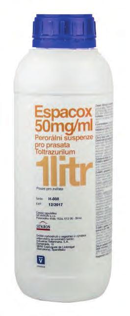 ESPACOX 50 mg/ml Prevence klinických příznaků kokcidiózy u novorozených selat.