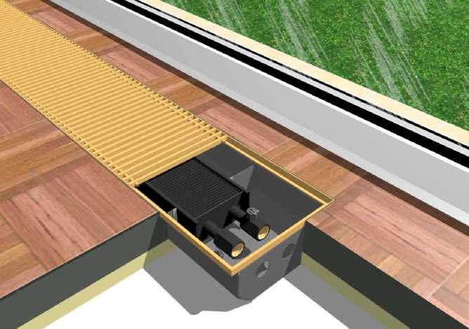 nevhodné. Prevedenie podlahového konvektora s ventilátorom poskytuje vyšší výkon.