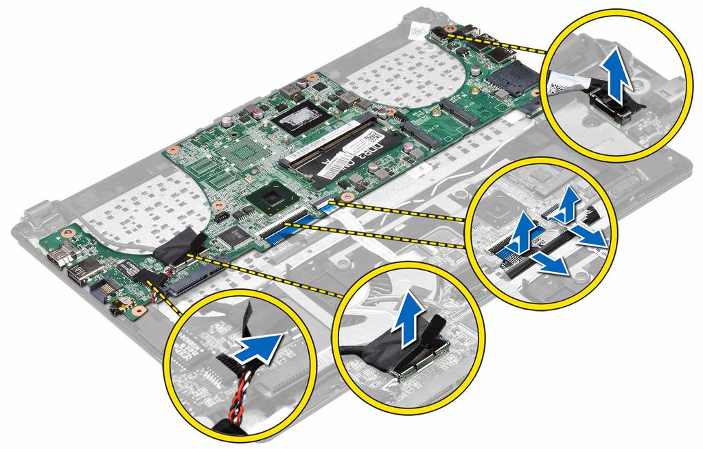 Instalace paměti 1. Vložte paměťový modul do příslušného slotu. 2. Zatlačte na paměťový modul směrem dolů, aby zapadl na místo. 3. Namontujte tyto součásti: a. baterie b. spodní kryt 4.