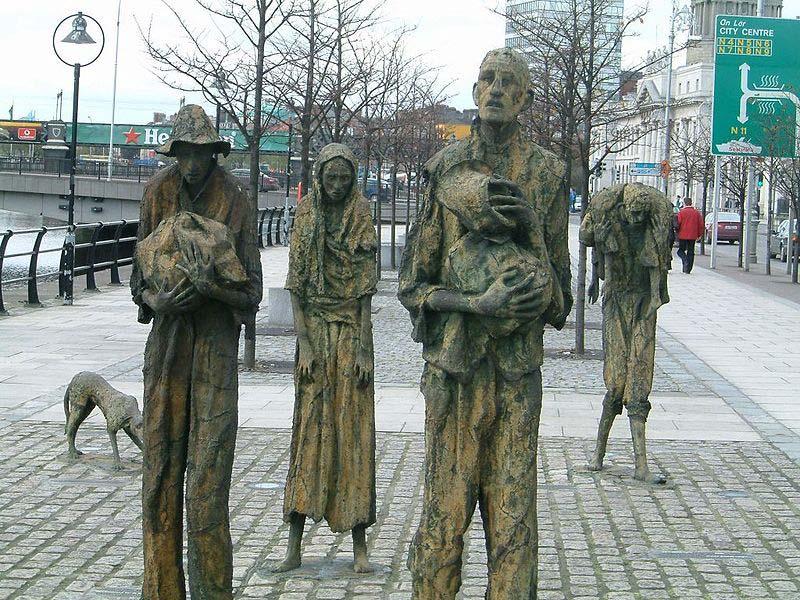 The Great Famine killed a million of Irish people in 1845-1846.