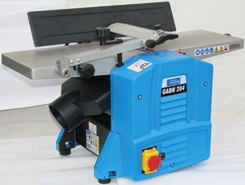 šířka obrobku 204 mm Řezná rychlost 15,7 m/s Přípojka 230 V~50 Hz Max.