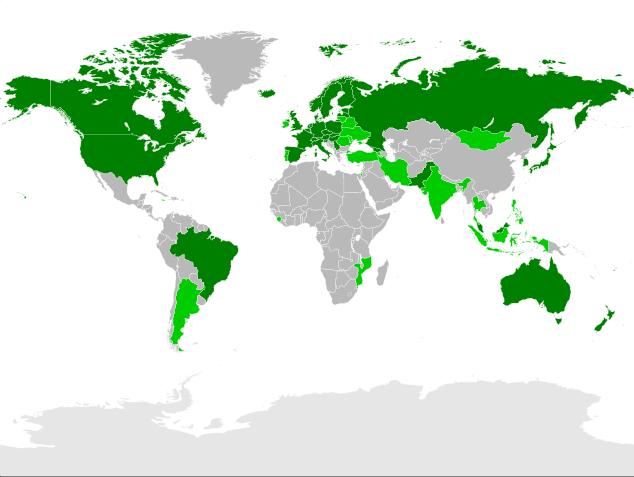 org Obrázek 5-Mapa členský zemí IFF (k roku 2013) Na tomto obrázku jsou (tmavě