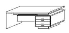 skříní/ AT - antracit skříní/ B - bílá XX /dezén pohledových částí - korpusy kontejnerů a přístavných skříní, vnitřní plochy boků/ X /úchytka/ 2 - tvar D, kov. zinek, rozt.