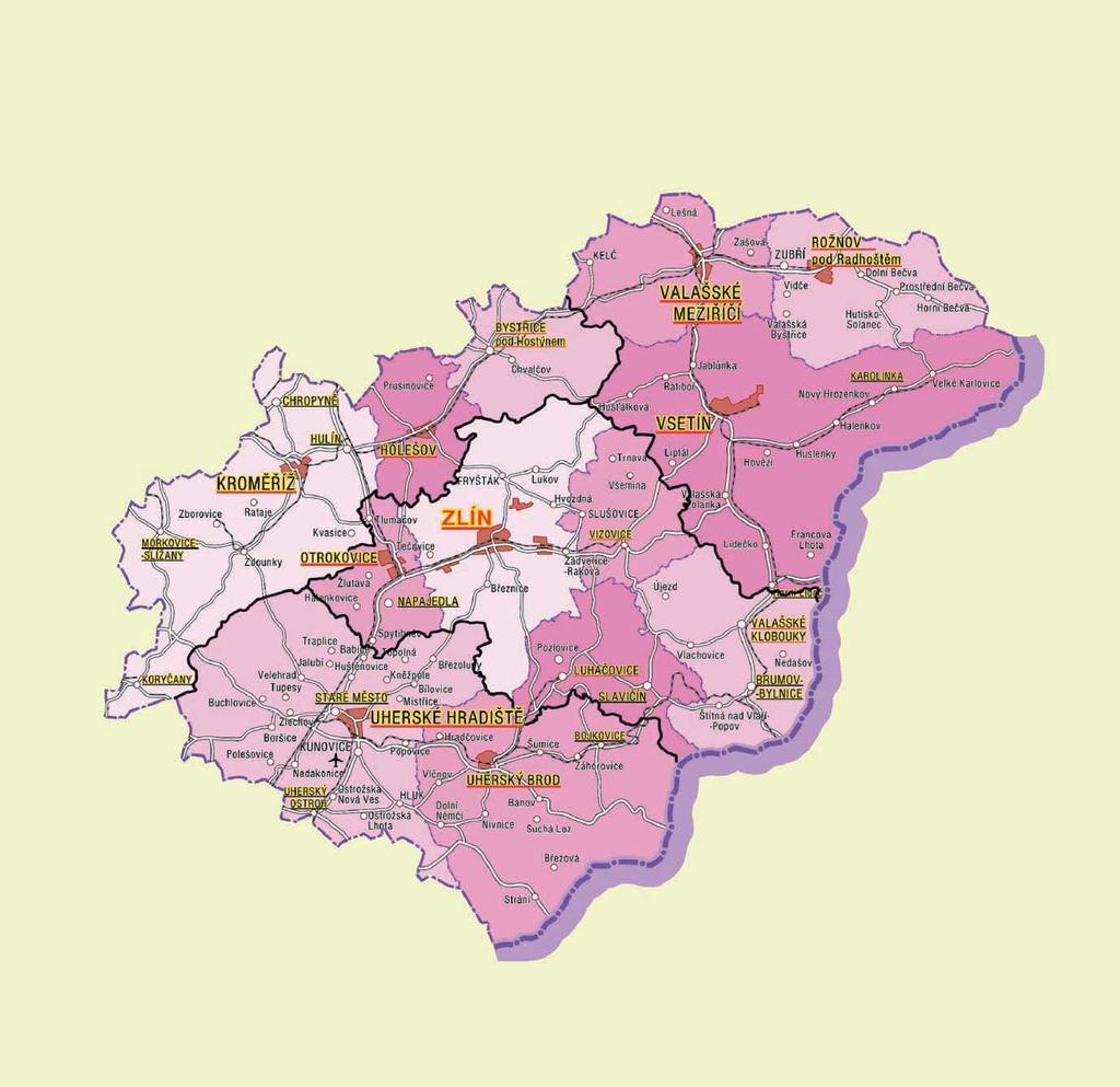ZLÍN REGION BASIC ECONOMIC & DEMOGRAPHIC DATA ZLÍN REGION ABOUT REGION The Zlín Region is situated in the eastern part of Moravia along the Slovakian frontier.