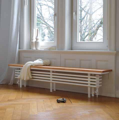 DESIGNOVÉ RADIÁTORY PRO BYDLENÍ & OBJEKTY Zehnder Radiator Bench Ať již v obytné místnosti, hale nebo chodbě. Kdo má rád pohodlí a komfort, ten si Zehnder Radiator Bench oblíbí.