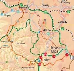) mittel střední 15 km, 5 tunden 15 km, 5 hodin Hinweise Upozornění Bauernbarock-Kirche in Reinhardtsdorf Einkehrmöglichkeiten: Kleingießhübel, Reinhardtsdorf und Krippen; chöne Aussichten: