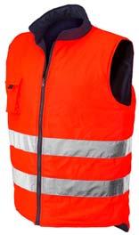 Pracovní a ochranné oděvy Výstražná vesta REVERSE Zateplená oboustranná zimní vesta.