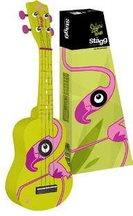 Stagg UKG-20 NAT Sopránové ukulele 25020415 Stagg US10 TATTOO 25020473 Stagg US20 Dětská ukulele 25020390 FLAMINGO 25020391 GIRAFFE