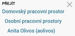 Zobrazení novinek v pracovním prostoru 1 Přejděte do pracovního prostoru, jehož nové položky chcete zobrazit.