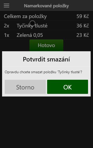 Pokud vyberete ceníkovou položku, která nemá definovanou cenu (cena je nula), pak před výběrem kusů vyskočí okno, kam musíte vyplnit cenu za kus pro tento