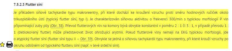 Po uložení poznámky se text v celém odstavci zvýrazní žlutou barvou.