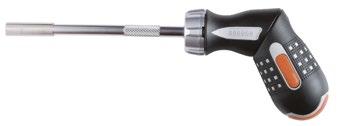 Obsah 6 bitov: 0,6x4,5, 0,8x5,5, PH 1, PH 2, PZ 1, PZ 2 1/4" sada bitov, nástrčných kľúčov a račňový kľúč na bity S patentovaným 1/4" račňovým kľúčom (US Pat.