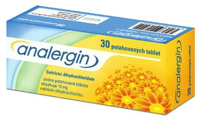 NOVINKA ANALERGIN Balení 30 tablet Přípravek proti alergiím, ke zmírnění nosních a očních příznaků