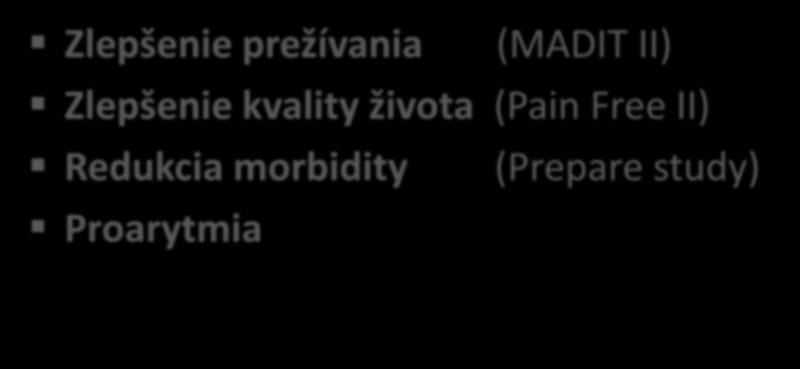 prežívania (MADIT II)