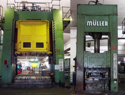 pomocou hydraulických a mechanických lisov na