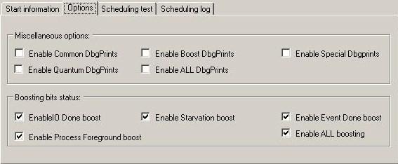 Enable Starvation boost Zvýšení priority v důsledku vyhladovění 9 vlákna. Enable Event Done boost Zvýšení priority po probuzení vlákna čekajícího na semafor, nebo událost.