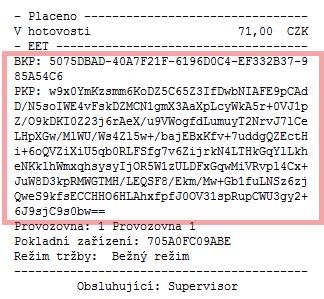 2.3) a řada účtenky je přiřazena k provozovně EET, proběhne automaticky zaevidování tržby v EET.