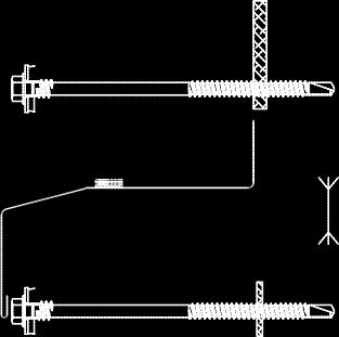 1.11. MW-W-ST10 Spojení panelů po délce - svislé uspořádání panelů min. 30 1. Stěnový panel BALEXTHERM-MW-W-ST 2. Prvek OBR100 3. Samořezná spojka pro upevnění panelů BALEXTHERM 4.