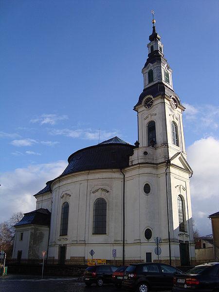 1971, 141. 17. Klášterec nad Ohří, Kostel Panny Marie, Jan Kryštof Kosch. Pohled od východu.