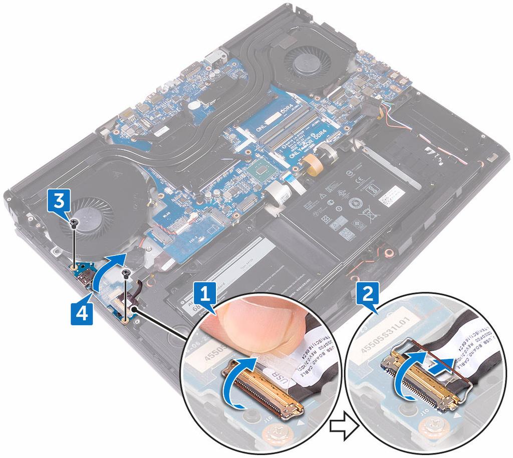 4 Opatrně otočte panel I/O.