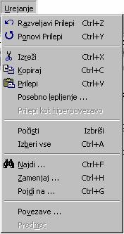 7. Premikanje in kopiranje besedila Del besedila lahko prenesemo ali prekopiramo na poljubno mesto v dokumentu ali celo drugam. 1. Izberi naslov našega besedila. 2.